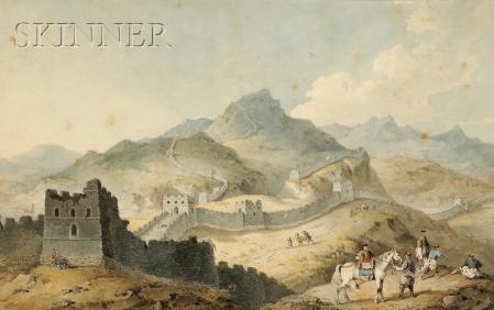 A View of Part of the Great Wall of China, Called by the Natives Van-lee-ching, or Wall of Ten Thousand Lee, Taken Near the Pass of 'Cou-Pe-Koo'