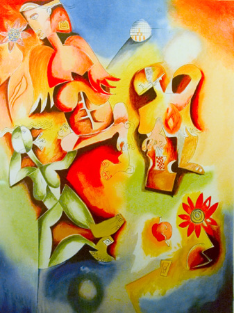 Alexandria Nechita Angel Dance Original Lithograph
