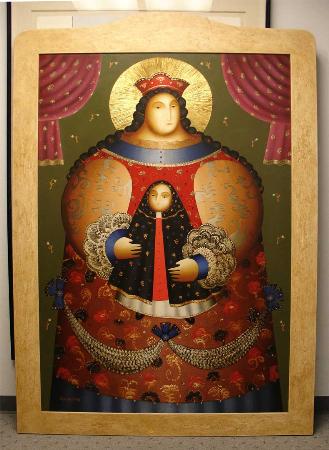 "Madonna" Original mixed media painting by Anton Arkhipov