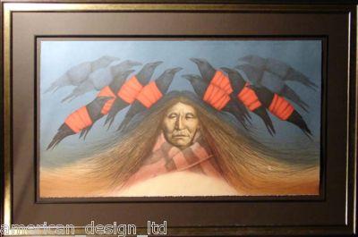 Frank Howell Crow Messenger 1981 Original Art Lithogrpaph - Image 1 of 2
