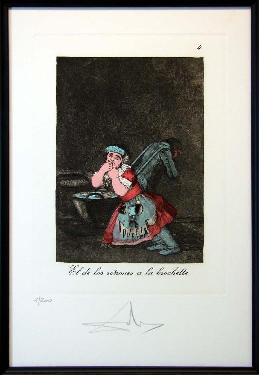 Salvador Dali "Caprices De Goya" Original Intaglio Etchings. Complete suite - Image 4 of 4