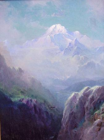Mt McKinley with Bald Eagle