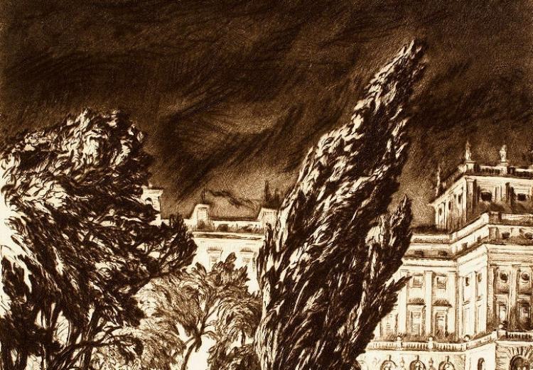 Study for Windy Night Stockholm - Image 2 of 4