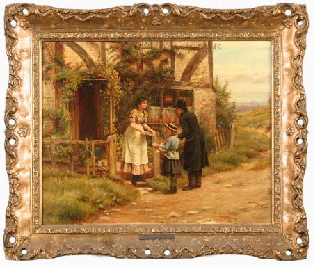 Offering Sandwiches to Travelers