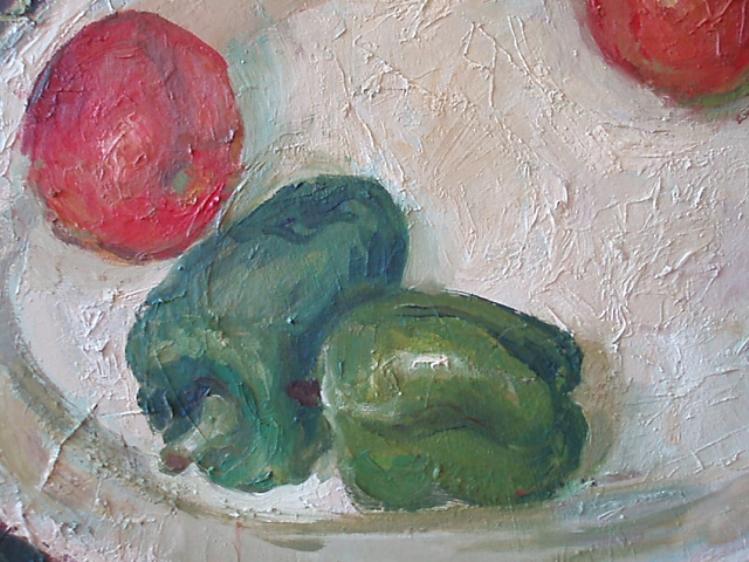 Still Life of Peppers on Platter - Image 3 of 4