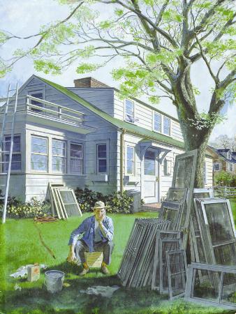 Spring Cleaning (April 10, 1054 Saturday Evening Post cover)