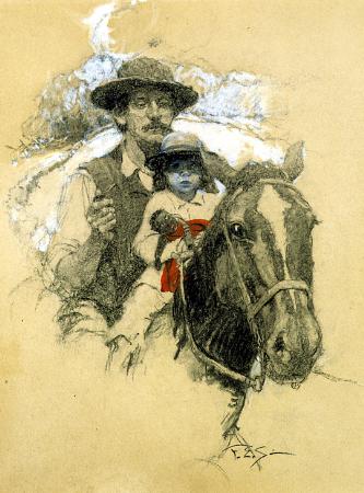 Astride the Saddle Sat a Three-Year-Old Boy