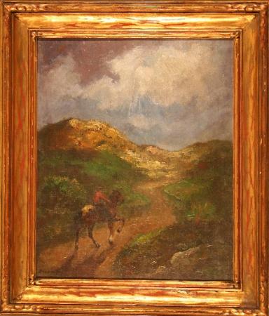Horse man in open country