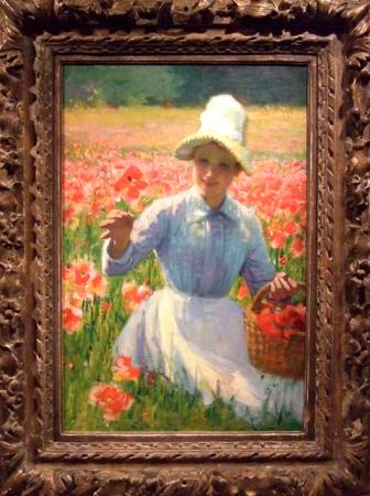 Girl with French Poppies