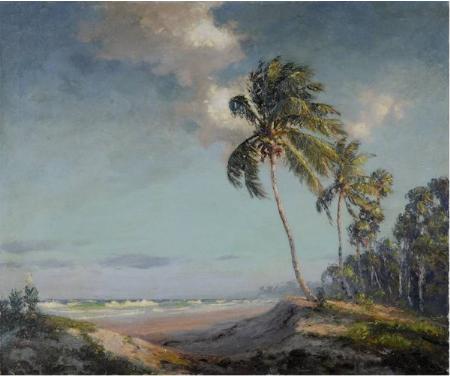 "Cocoanut Palms on the Florida Coast"