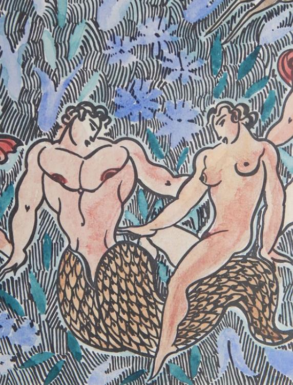 Merman and Nudes in Paradise - Image 2 of 4