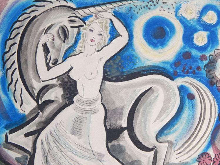Nude with Unicorn - Image 2 of 3