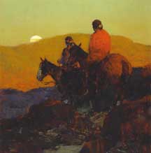 Navajo Riders at Dusk