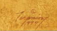 Spoils of War (1979) - auctioned 03/31/2012 - Howard A Terpning signature example for authentication verification from auction lot 2239898