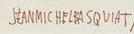 Untitled - auctioned  02/14/2013 - Jean-Michel Basquiat signature example for authentication verification from auction lot 2600974
