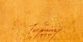 Spoils of War (1979) - auctioned  07/26/2014 - Howard A Terpning signature example for authentication verification from auction lot 3236723