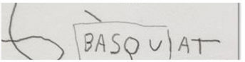 Artist signature - Jean-Michel Basquiat signature example for authentication verification
