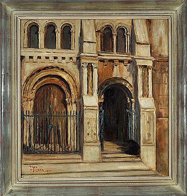 Kirchenportal by Maria Passos - Auction record, sale price, and art valuation. Compare with similar artists and explore comparable artworks.