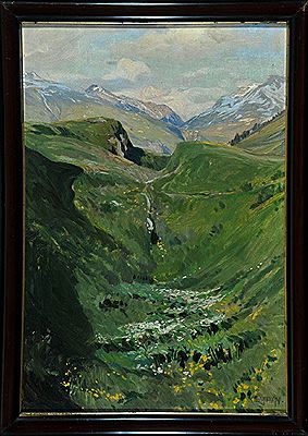 Blick von Realp zum Gotthardpass