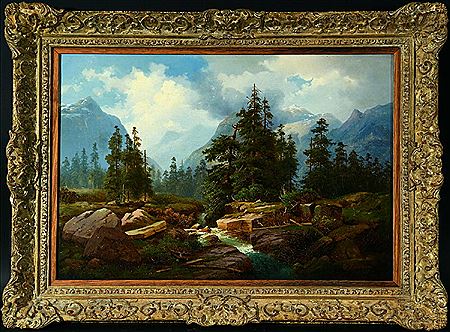 Hochgebirgslandschaft mit Wildbach
