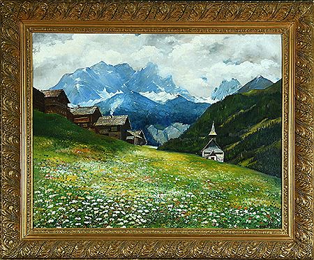Alpine Frühlingslandschaft mit Höfen und Kapelle by Anton Paul Heilmann - Auction record, sale price, and art valuation. Compare with similar artists and explore comparable artworks.