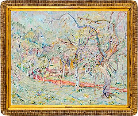 Blooming orchard in Krizany by Lucie Klimova - Auction record, sale price, and art valuation. Compare with similar artists and explore comparable artworks.