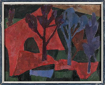'The Red Bridge' by Arthur Fauser - Auction record, sale price, and art valuation. Compare with similar artists and explore comparable artworks.