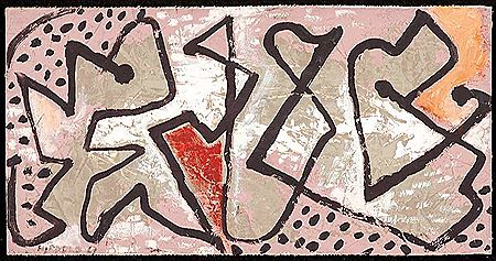 Black swings on a pink background, 1969.