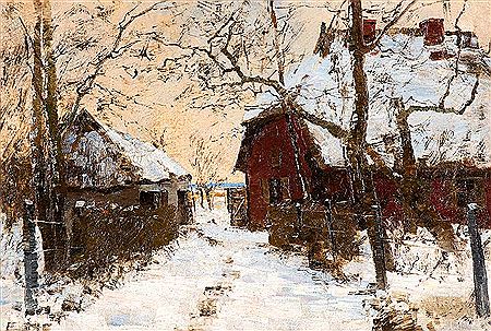 Homestead in winter.