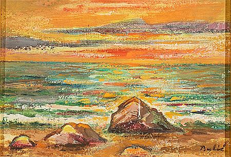 MORSKI PEJZAŽ S ODBLJESKOM SUNCA by Bruno Bulic - Auction record, sale price, and art valuation. Compare with similar artists and explore comparable artworks.