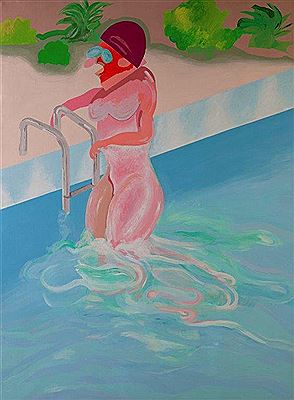 Woman in pool, 1971