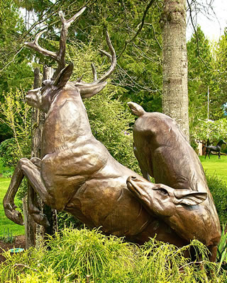 Bounding Mule Deer by Dan Ostermiller - Auction record, sale price, and art valuation. Compare with similar artists and explore comparable artworks.