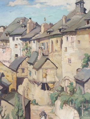 AN OLD FRENCH TOWN by Alexander Macpherson - Auction record, sale price, and art valuation. Compare with similar artists and explore comparable artworks.