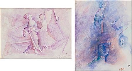 "Pareja dramática" y "Figuras", 1984 (2)