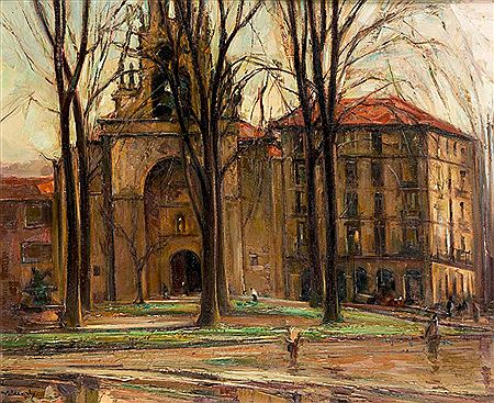 Plaza de la Iglesia de San Vicente de Abando en Bilbao