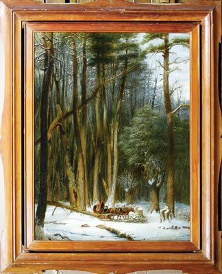 Winter: Travelers in a Pine Forest, Upper Canada.