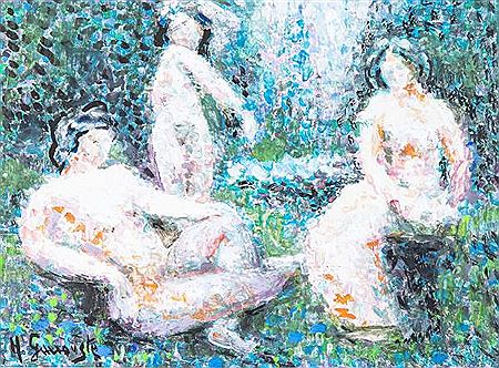 Three bathers