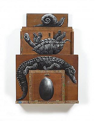 Composition III: Alligatoridae, Testudinidae, Gastropoda - 2015 by ROA - Auction record, sale price, and art valuation. Compare with similar artists and explore comparable artworks.