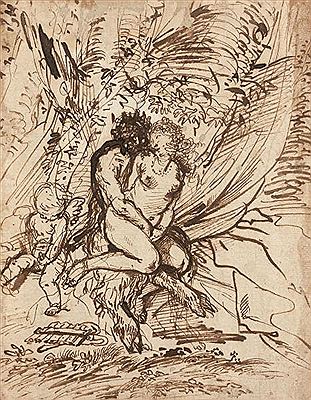 Pan et Vénus observés par Cupidon