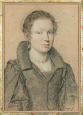 Portrait de femme à la robe noire