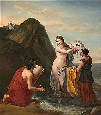 Apelles painting Phryne as Venus
