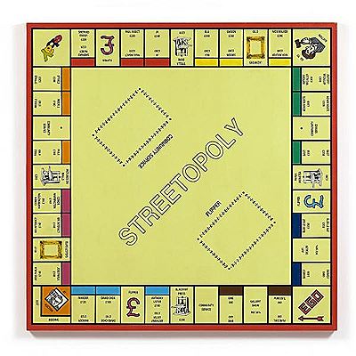 Streetopoly 1 by Zeus - Auction record, sale price, and art valuation. Compare with similar artists and explore comparable artworks.
