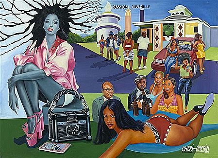 Sample artwork by Cheri (Joseph Kinkonda) Cherin (Born 1955), known for painting - View similar artists and auction records