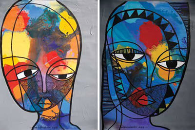 MIRACLE 3 & 4 (2) by Abiola Idowu - Auction record, sale price, and art valuation. Compare with similar artists and explore comparable artworks.