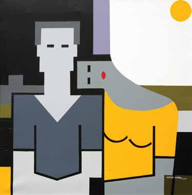 A SHOULDER TO LEAN ON by Wande George - Auction record, sale price, and art valuation. Compare with similar artists and explore comparable artworks.