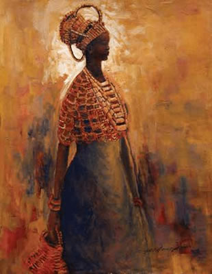 Sample artwork by Gab Awusa (Born 1962), known for painting - View similar artists and auction records