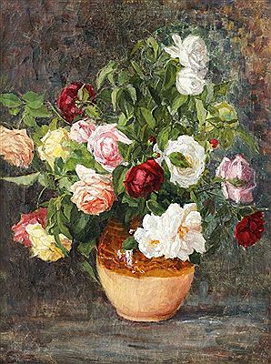 Vas cu trandafiri by Anton (Tony) Ventzel - Auction record, sale price, and art valuation. Compare with similar artists and explore comparable artworks.