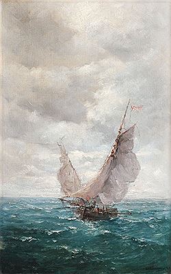 Boats at Sea [1892] by Eugen Voinescu - Auction record, sale price, and art valuation. Compare with similar artists and explore comparable artworks.