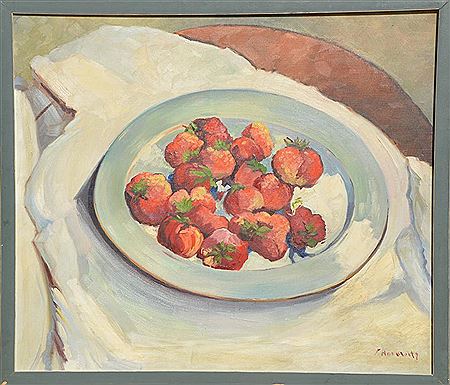 Still life with a strawberry