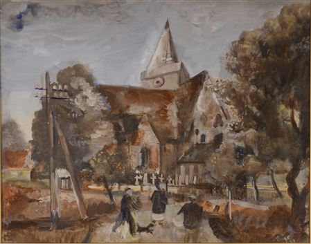 CHURCH IN RECKOVICE by Otto Ungar - Auction record, sale price, and art valuation. Compare with similar artists and explore comparable artworks.